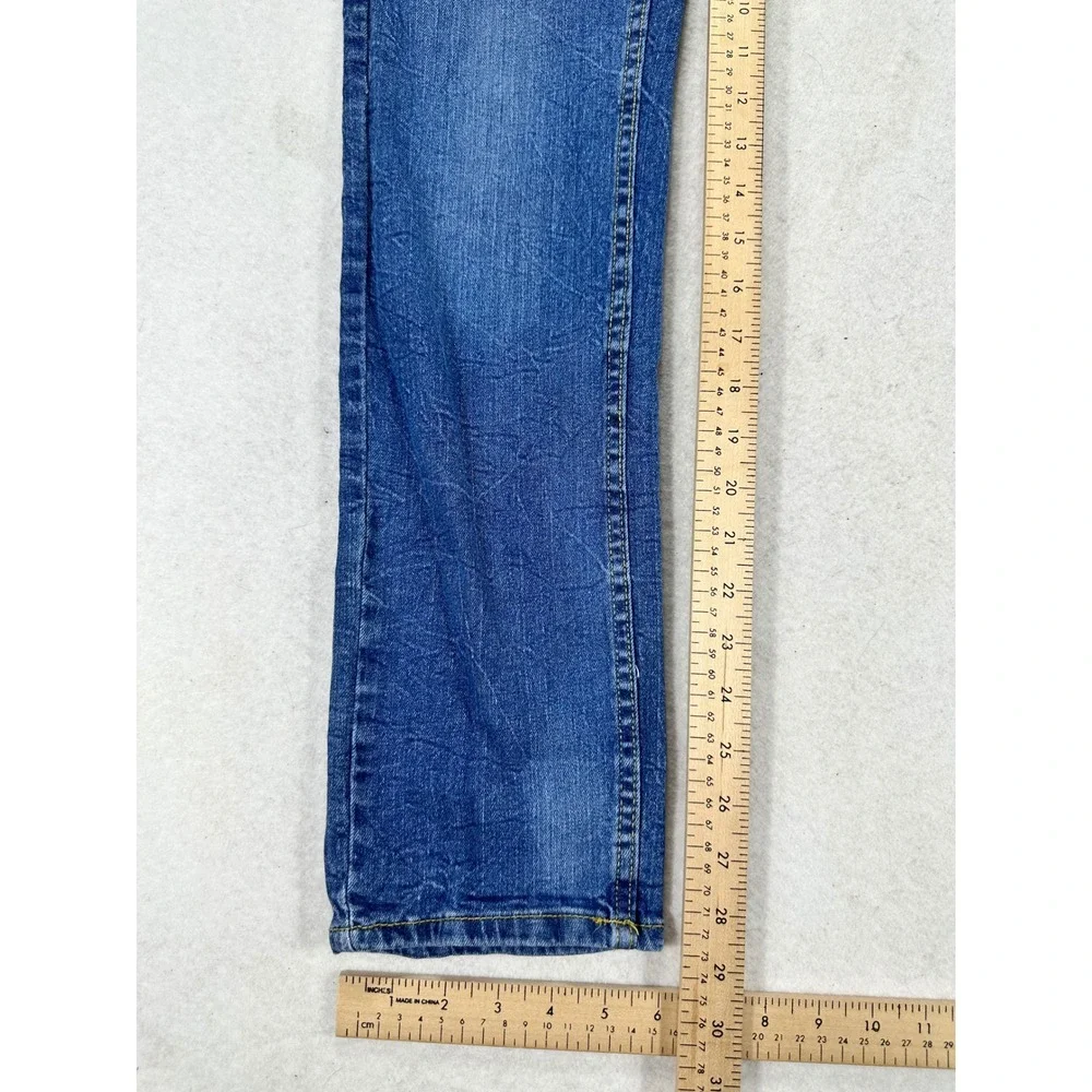 Levis 502 Regular Taper Jeans Mens 28x30 Medium Wash Blue Denim